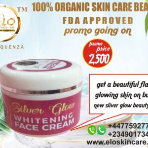 SILVER GLOW WHITENING FACE CREAM * AVAILABLE ONLY AT LAGOS NIGERIA SHOP ONLY *